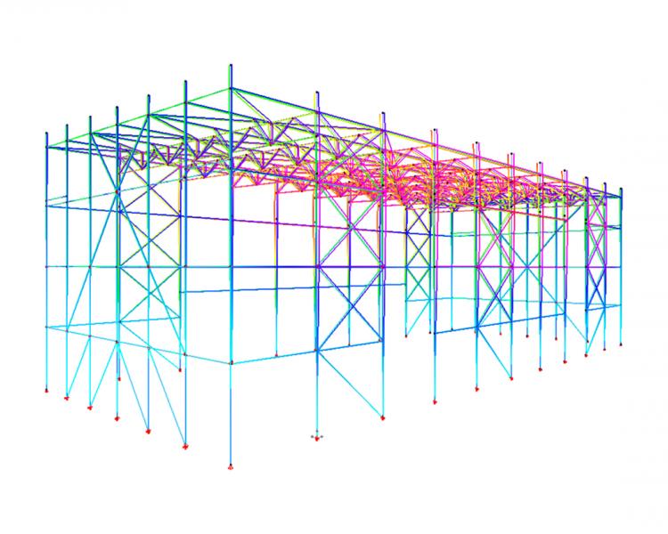 3D Diamonds structural analysis model for MPET maintenance shop