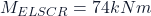 M_{ELS CR} = 74kNm